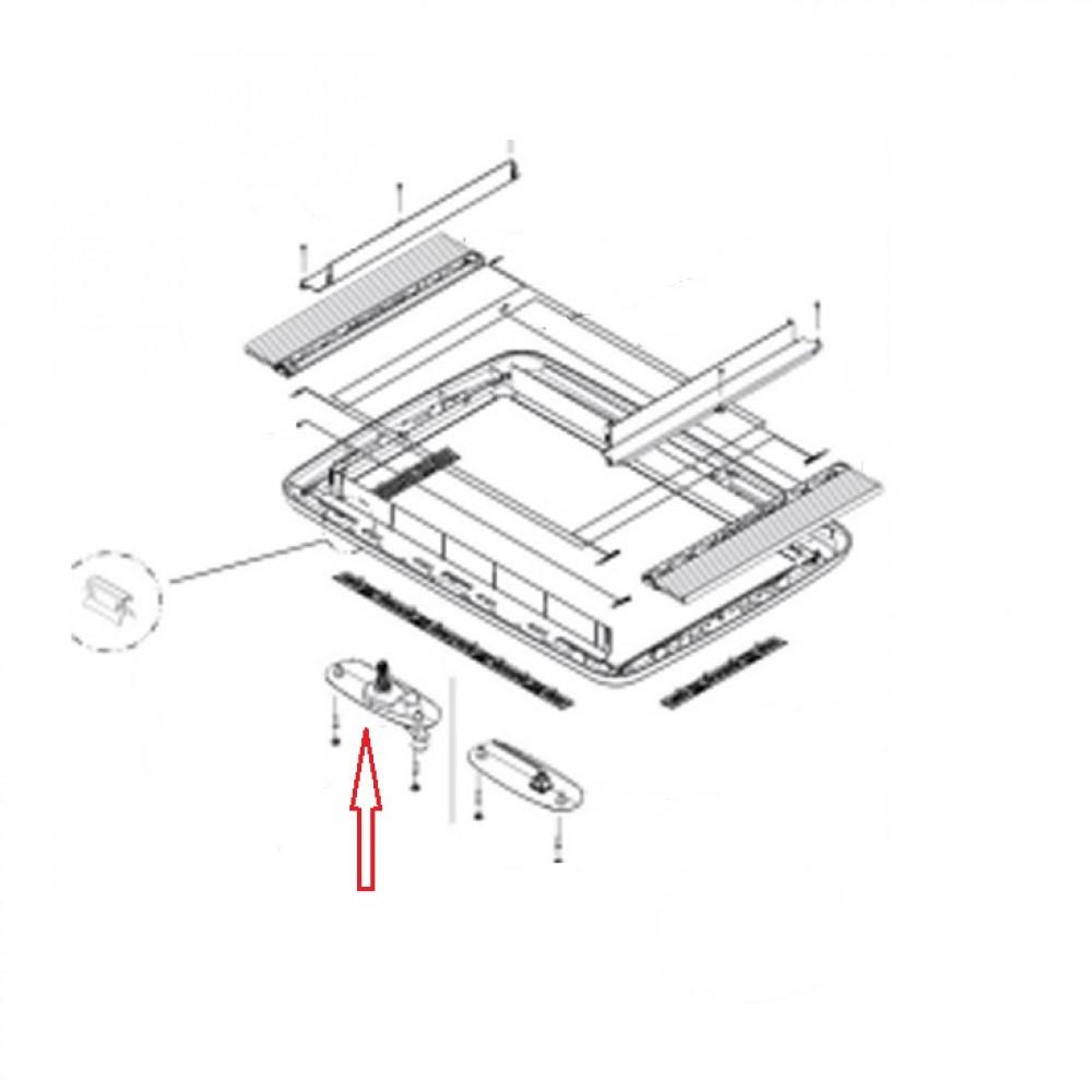 Dometic Midi Heki Draaihendel Crème