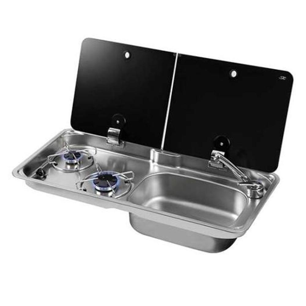 Can Kookplaat 2-Pits met Spoelbak Links FL1765-E