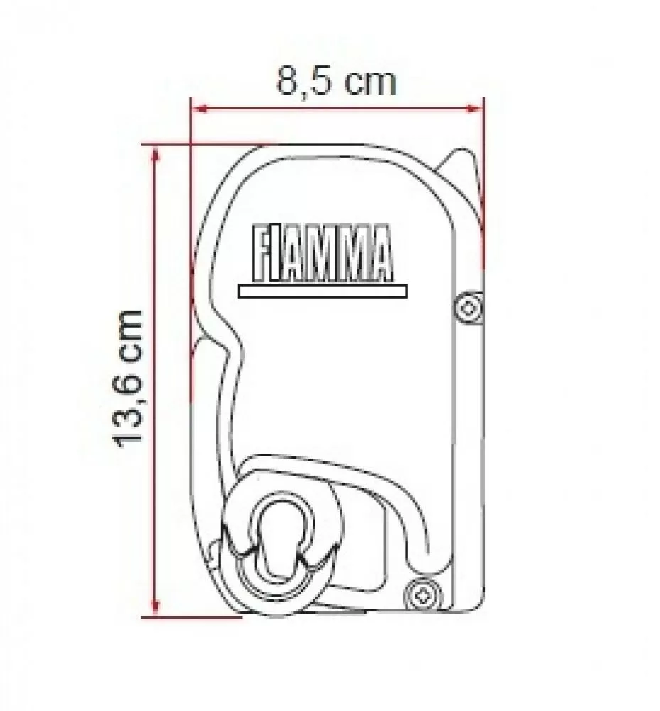 Fiamma F45S 300 Deep Black-Royal Grey