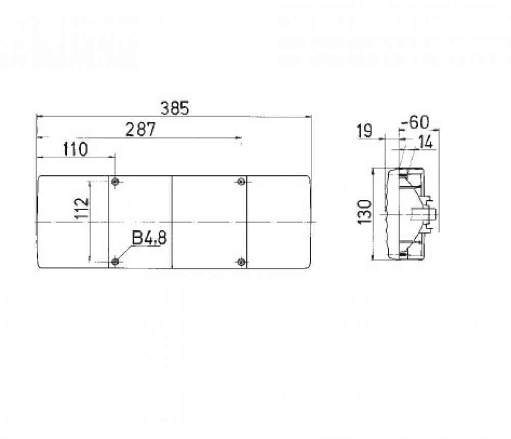 Jokon Achterlicht 541 Rem/ Knipper/ Mist 4-Vaks Inbouw