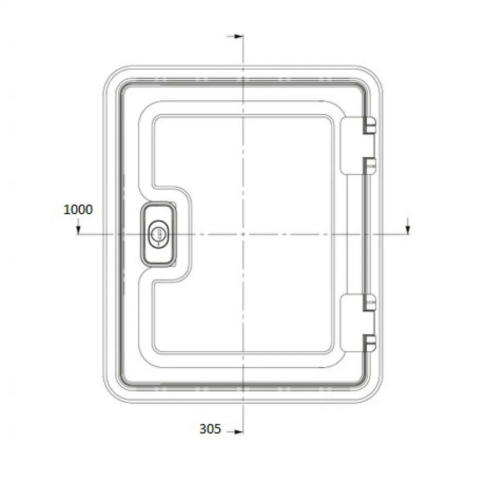 Dometic Serviceluik SK4 100x30.5cm Wit