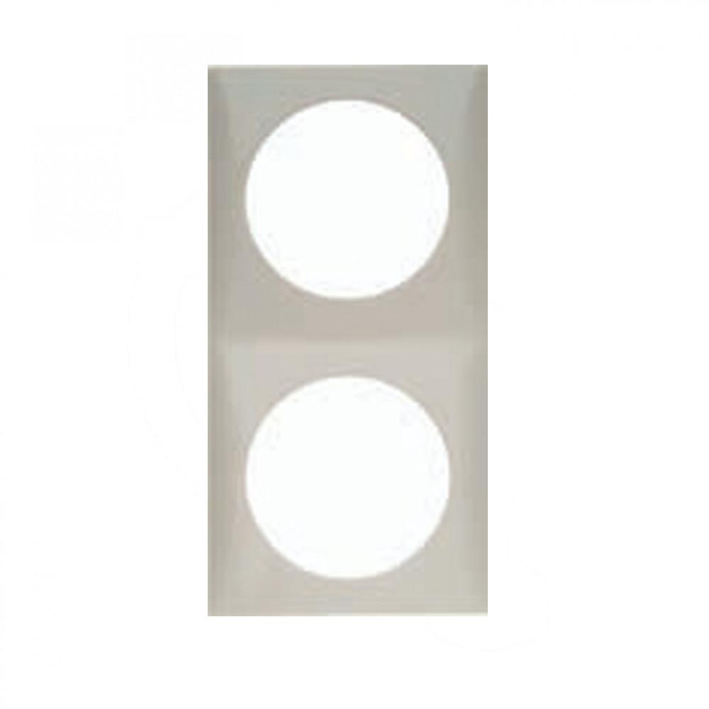 Berker Afdekraam Flow 2-Vaks Chroom Gelakt