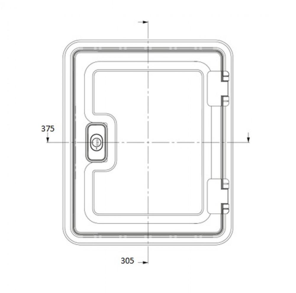 Dometic Serviceluik SK4 37.5x30.5cm Wit