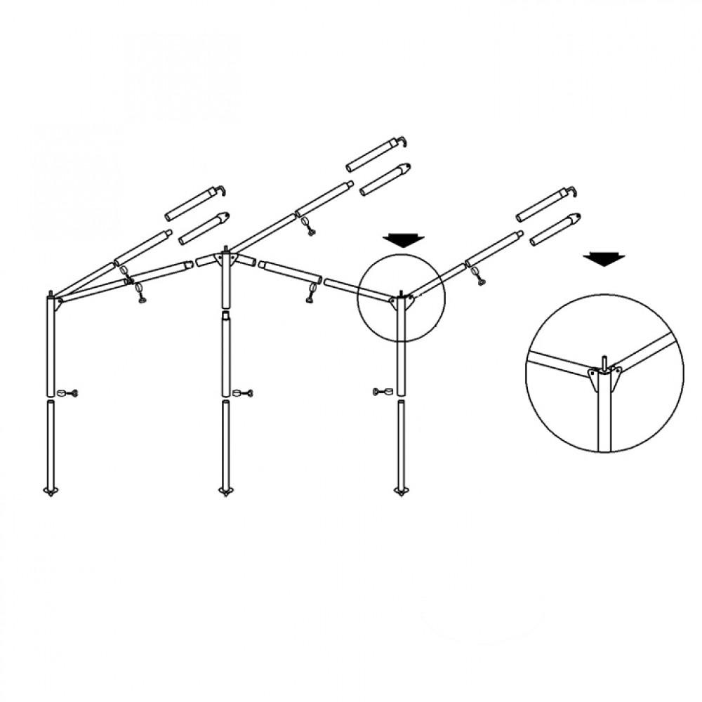 Campking Luifelframe Ameland L 25/22mm Alu