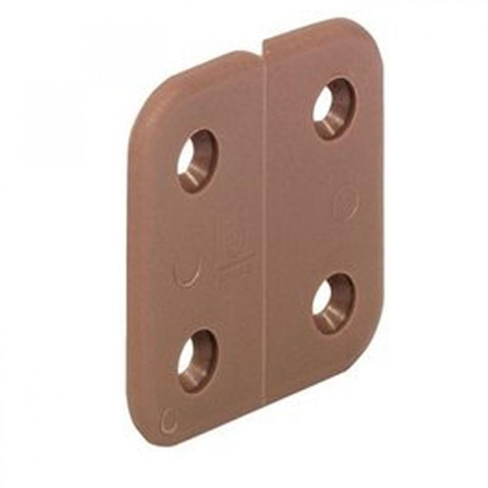 Kunststof scharnier. bruin. Afm. 40x40mm.
