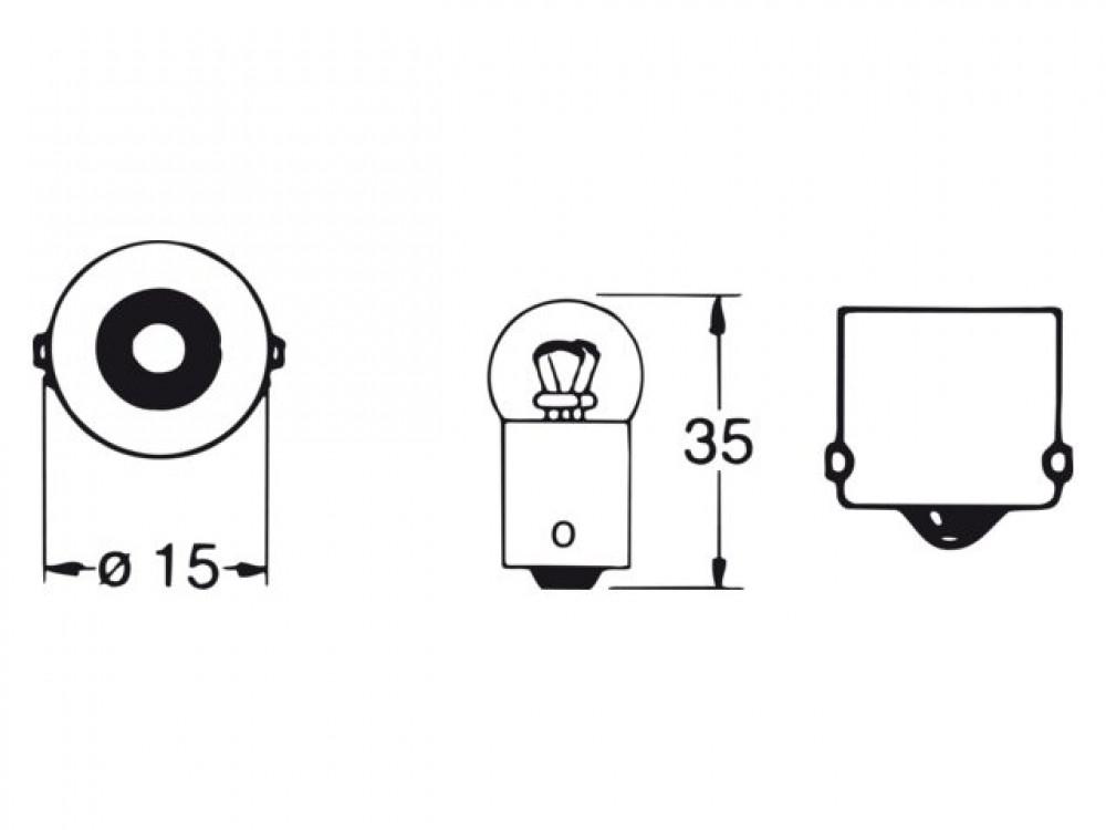 Gloeilamp BA15S 12V/5W