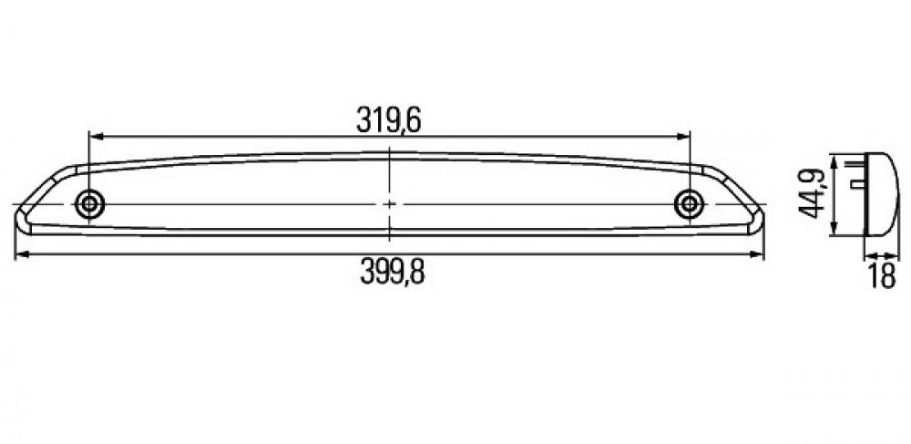 Hella Derde Remlicht 12 LEDs Rood