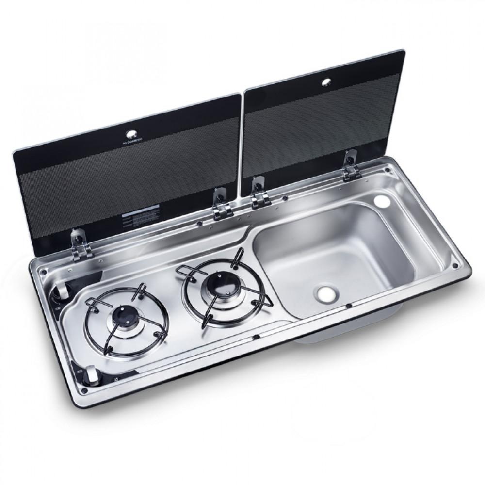 Dometic Kookplaat 2-Pits met Spoelbak Rechts MO9722R