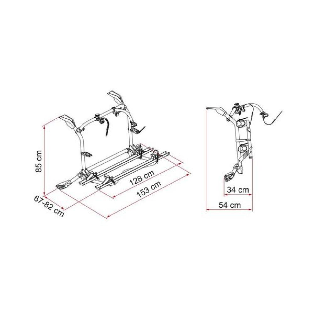 Fiamma Carry-Bike VW T6 Pro Deep Black Gemonteerd