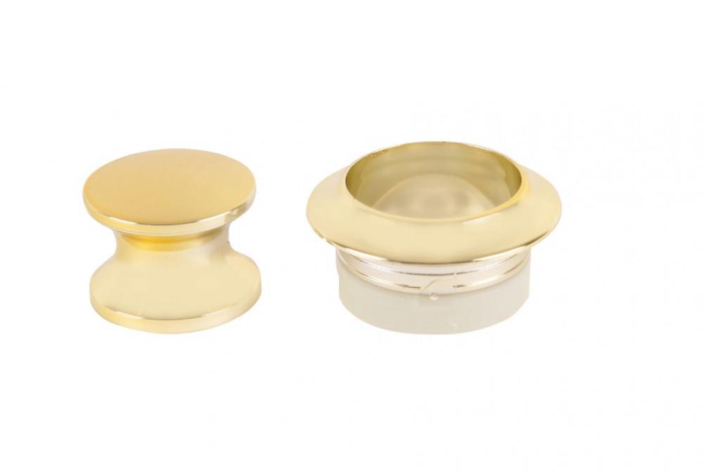 Knop+Ring Pushlock Koper