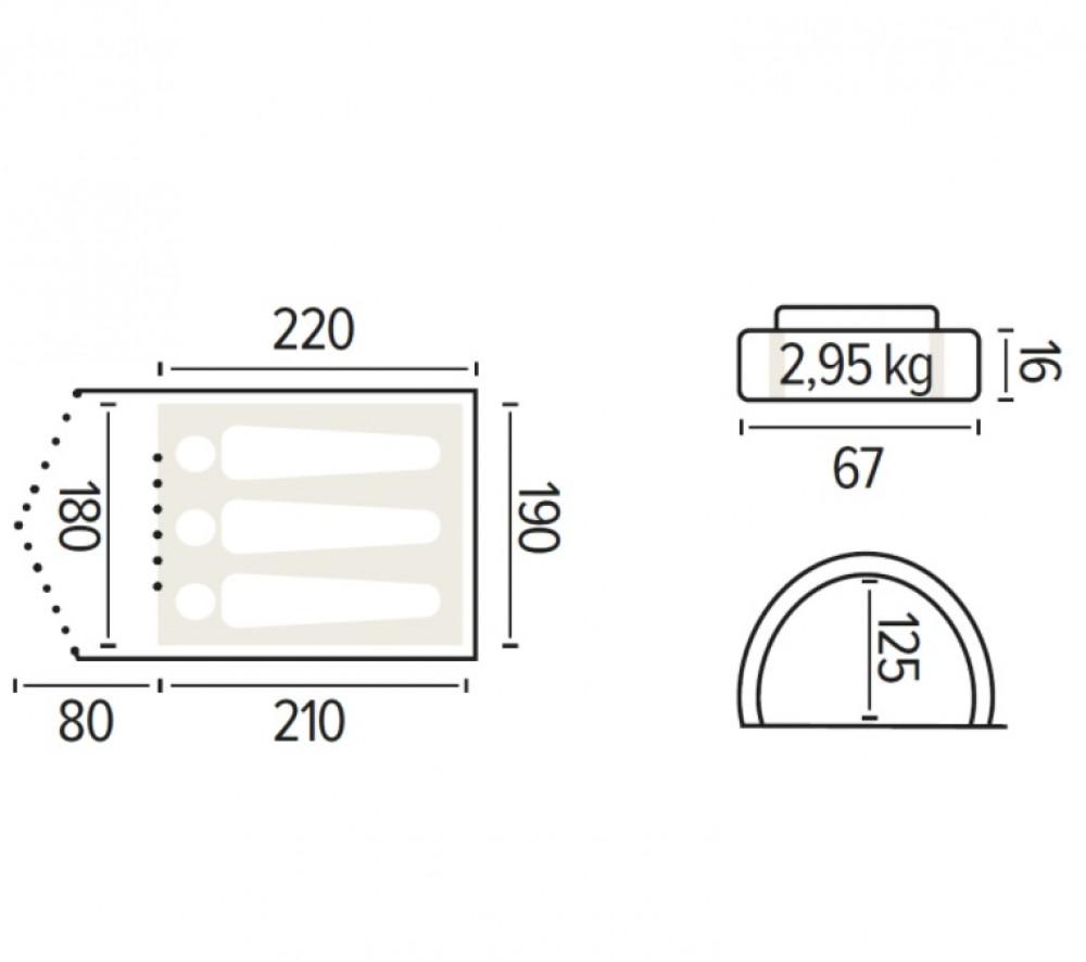 Trigano Koepeltent Calvi 3-Persoons