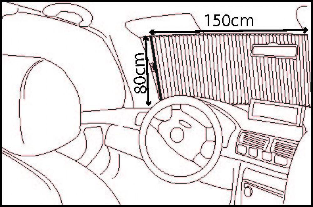 Zonnescherm Binnenzijde 80x150