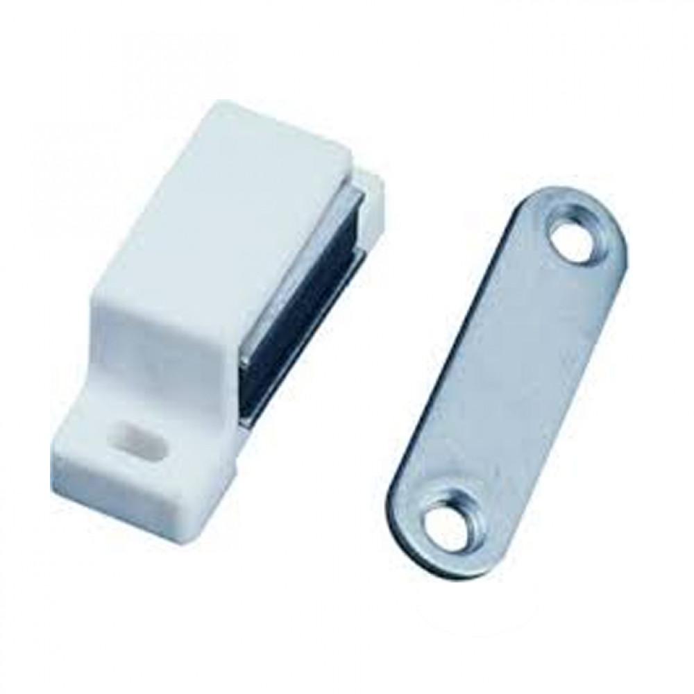 Magneetsnapper Kunststof Wit 46x15 4kg 2st.