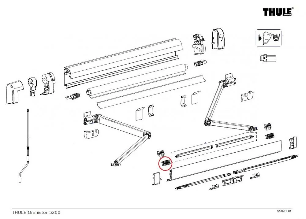Thule Connection Support Arm LH 5200