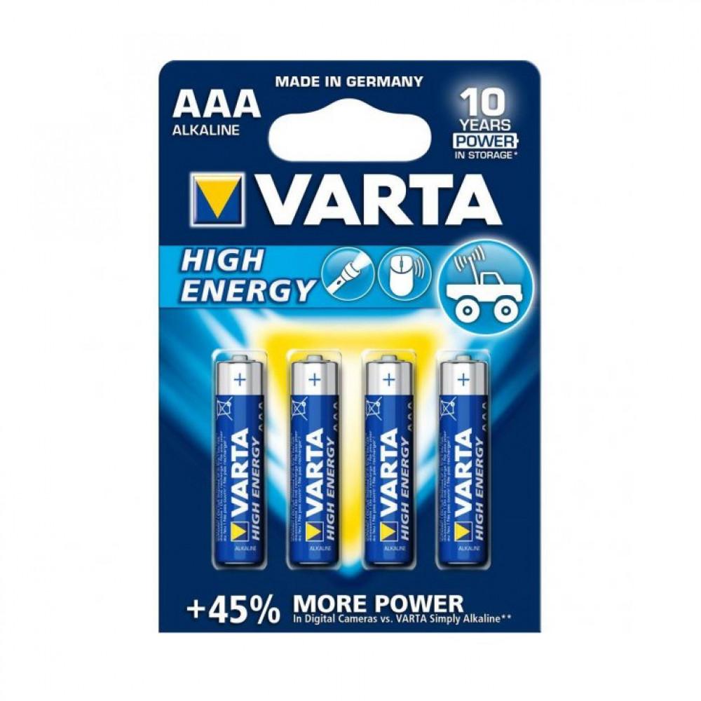 Varta High Energy Alkaline Batterij AAA L03 4st.