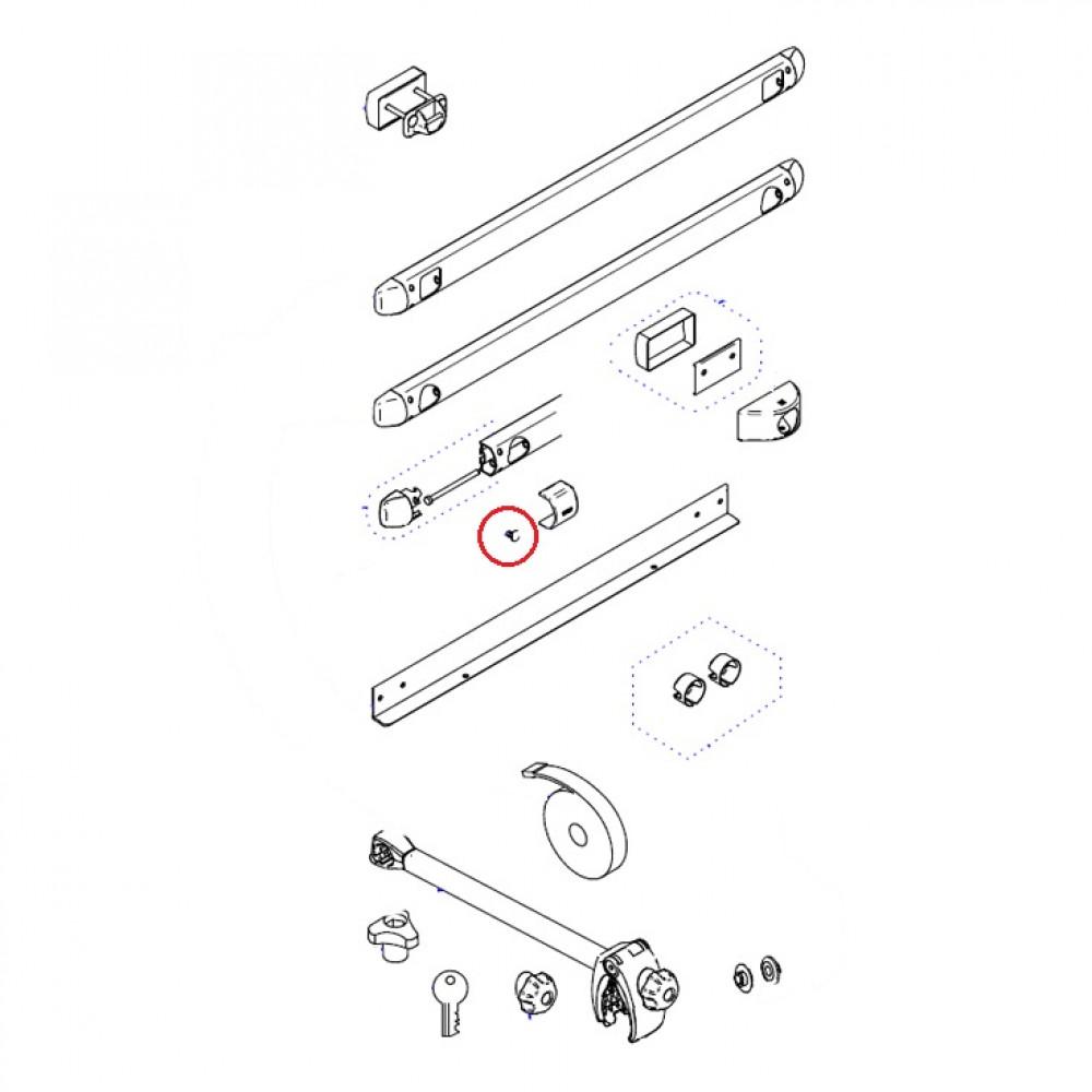 Thule Mounting Rail Screw Nail 100st.