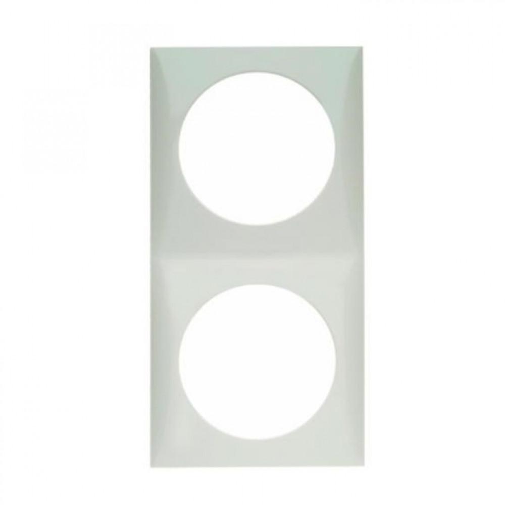 Berker Afdekraam Flow 2-Vaks Chroom Mat