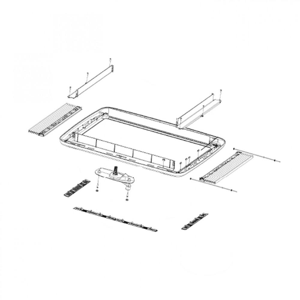 Dometic Midi Heki Style Binnenkader Slinger Uitvoering Wit