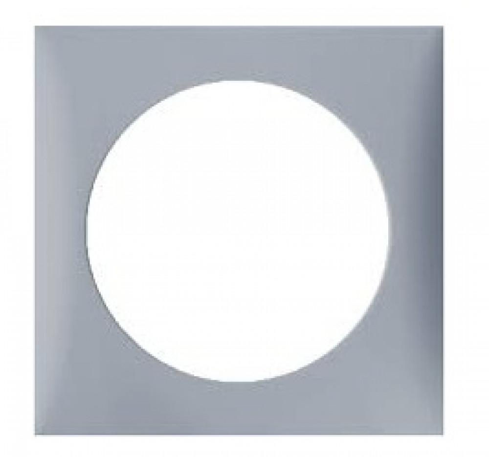 Berker Afdekraam Flow 1-Vaks Grijs Hoogglans