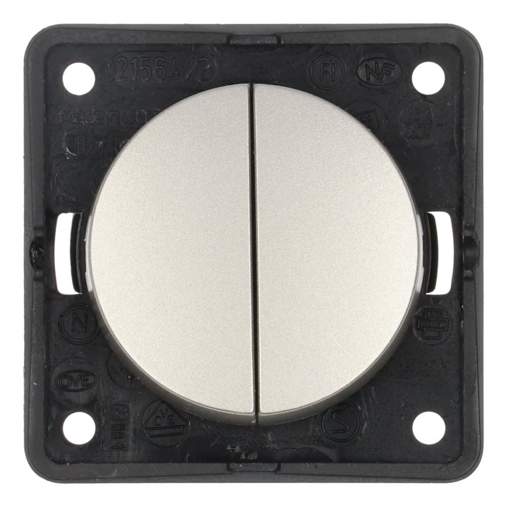 Berker Serieschakelaar Flow/Pure Inbouw RVS Mat