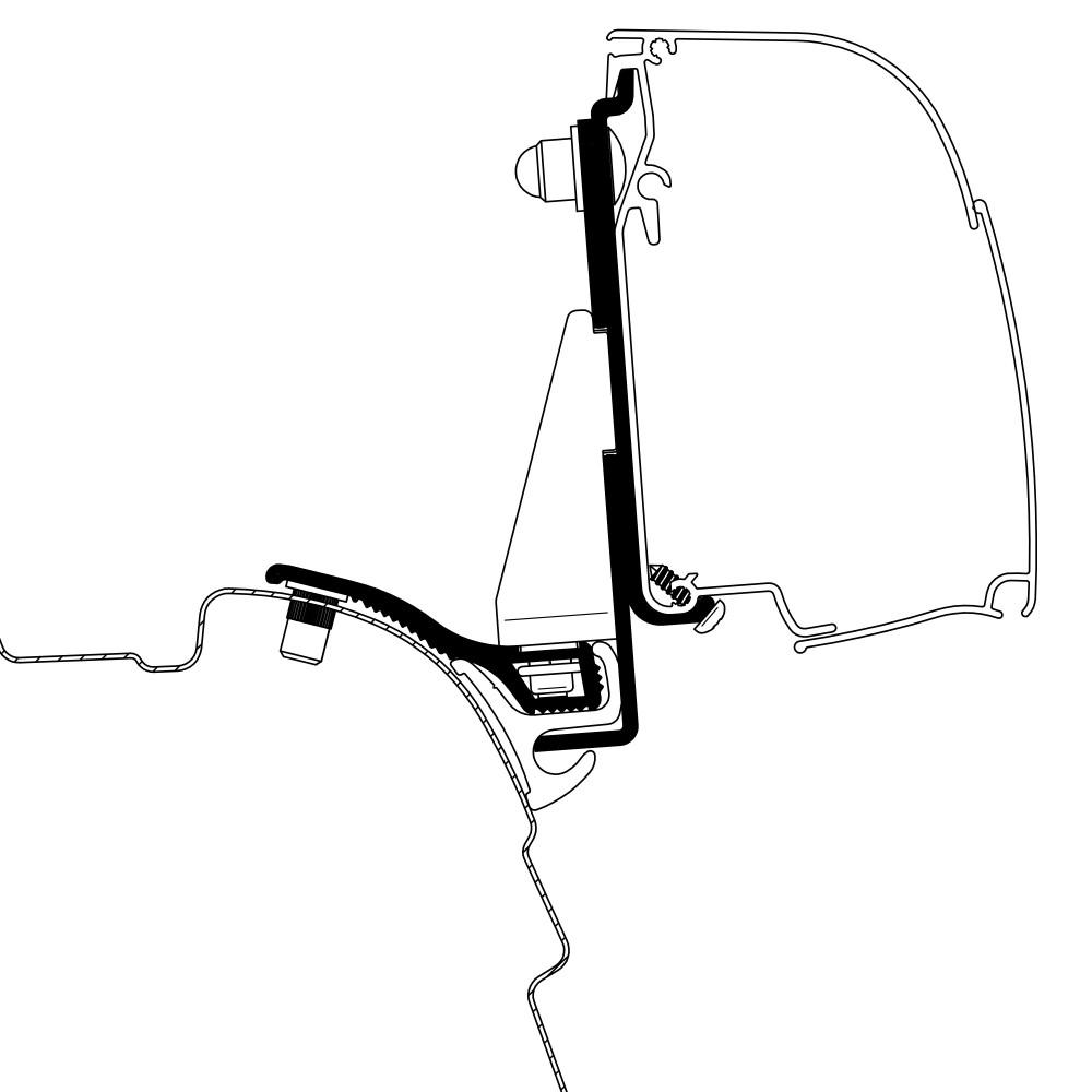 Thule VW T5/T6 Minivan Reimo Multi Rail SWB Adapter 4200 >260