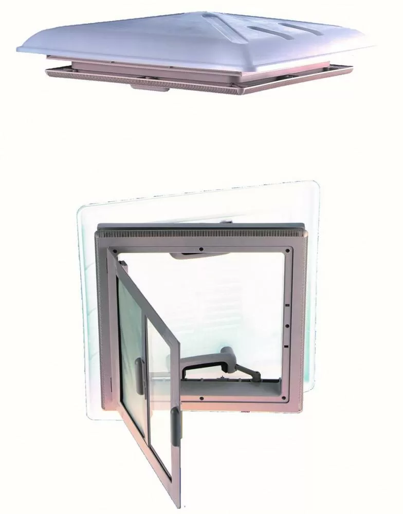 MPK Dakluik 40x40cm Melkglas Grote Kap+Combirollo Wit