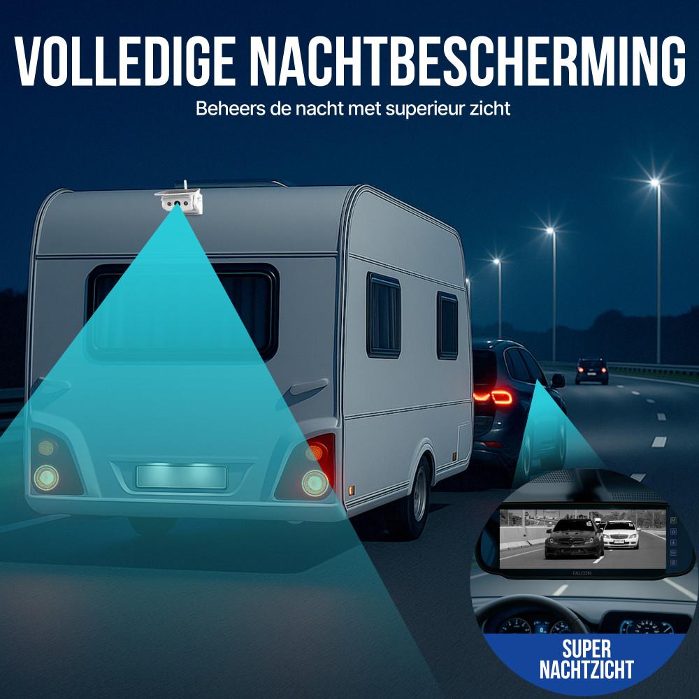 Falcon Achteruitrijcamera + Digitale Spiegel