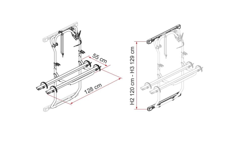 Fiamma Kit Bars Carry-Bike DJ Transit >2014