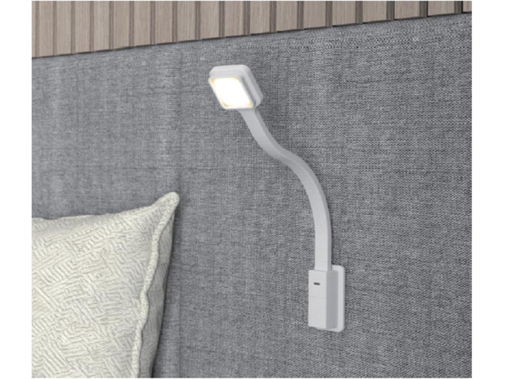 LED Lamp Zwanenhals Q2 Flex Vierkant + USB-C Wit